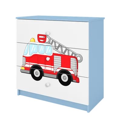 Kocot Kids, Babydreams, komoda, niebieska, straż pożarna