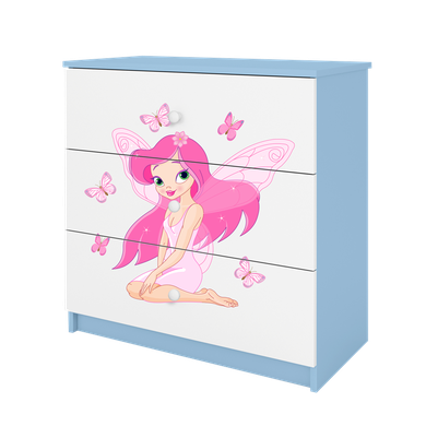 Kocot Kids, Babydreams, komoda, niebieska, wróżka z motylkami