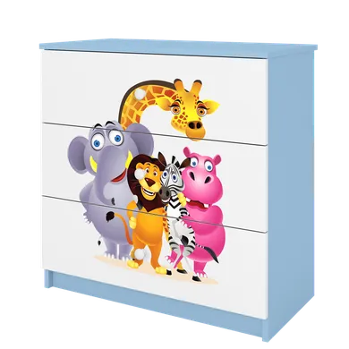 Kocot Kids, Babydreams, komoda, niebieska, zoo