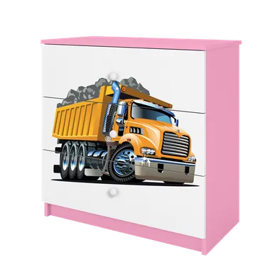 Kocot Kids, Babydreams, komoda, różowa, ciężarówka