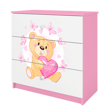 Kocot Kids, Babydreams, komoda, różowa, miś motylki