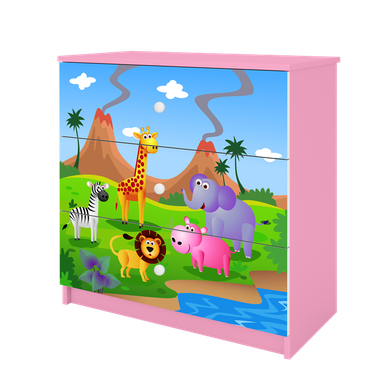 Kocot Kids, Babydreams, komoda, różowa, safari