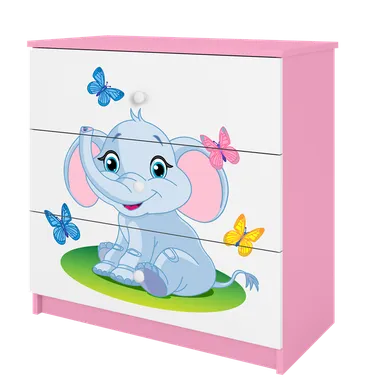Kocot Kids, Babydreams, komoda, różowa, słonik