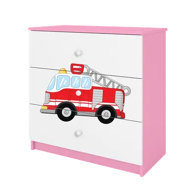 Kocot Kids, Babydreams, komoda, różowa, straż pożarna