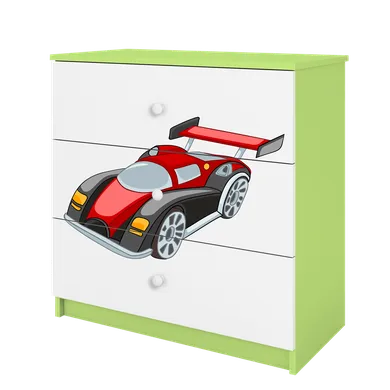 Kocot Kids, Babydreams, komoda, zielona, auto wyścigowe