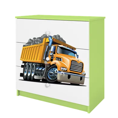 Kocot Kids, Babydreams, komoda, zielona, ciężarówka