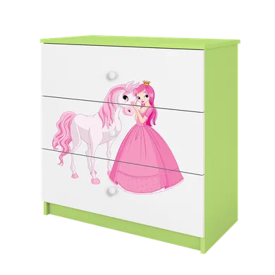 Kocot Kids, Babydreams, komoda, zielona, księżniczka konik