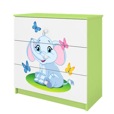 Kocot Kids, Babydreams, komoda, zielona, słonik