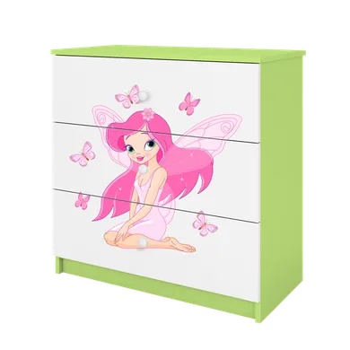 Kocot Kids, Babydreams, komoda, zielona, wróżka z motylkami
