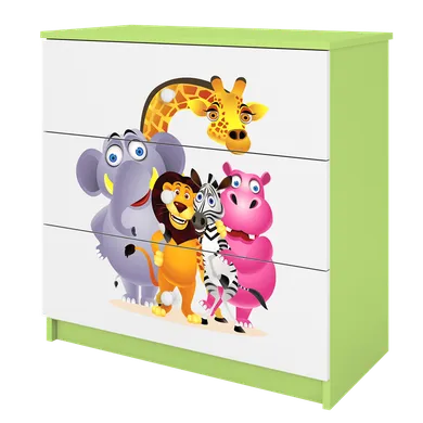 Kocot Kids, Babydreams, komoda, zielona, zoo