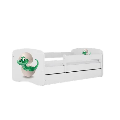 Kocot Kids, Babydreams, łóżko, białe, mały dino, 80-160 cm