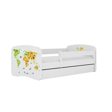 Kocot Kids, Babydreams, łóżko, białe, mapa, 80-180 cm