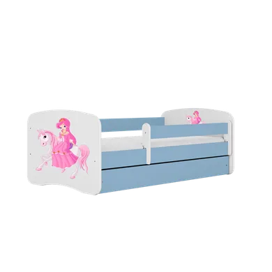 Kocot Kids, Babydreams, łóżko, niebieskie, księżniczka na koniku, 80-160 cm