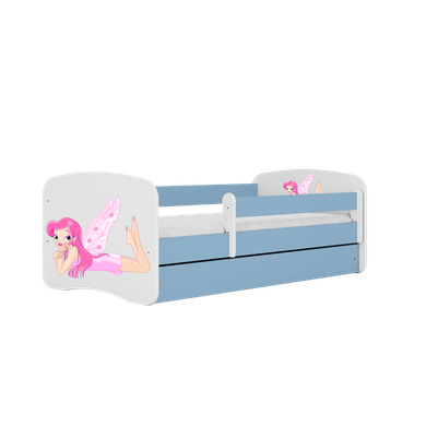 Kocot Kids, Babydreams, łóżko, niebieskie, wróżka ze skrzydełkami, 80-180 cm