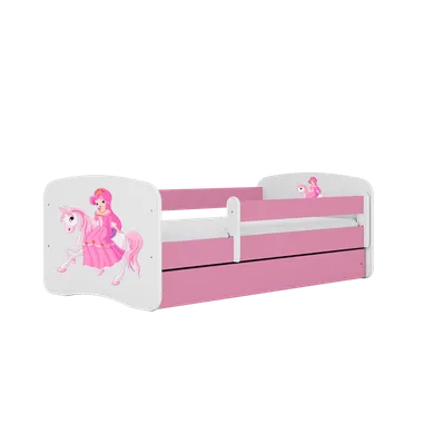 Kocot Kids, Babydreams, łóżko, różowe, księżniczka na koniku, 80-160 cm
