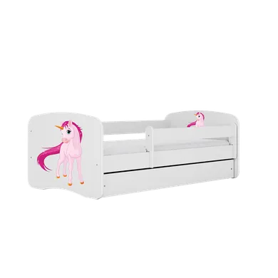 Kocot Kids, Babydreams, łóżko z materacem, białe, jednorożec, 80-160 cm
