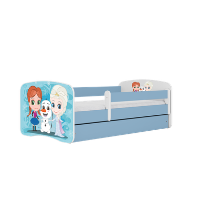 Kocot Kids, Babydreams, łóżko z materacem, niebieskie, zimowe księżniczki, 80-160 cm
