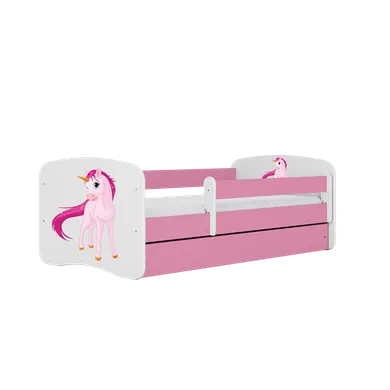 Kocot Kids, Babydreams, łóżko z materacem, różowe, jednorożec, 80-180 cm