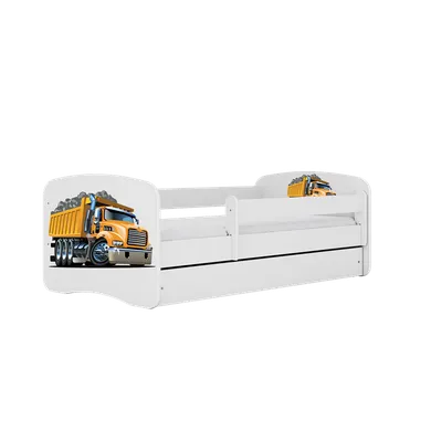 Kocot Kids, Babydreams, łóżko z szufladą, białe, ciężarówka, 70-140 cm