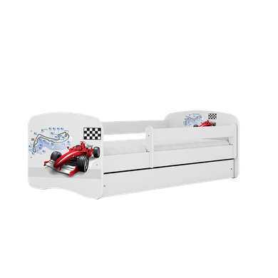 Kocot Kids, Babydreams, łóżko z szufladą i materacem, białe, formuła, 80-180 cm