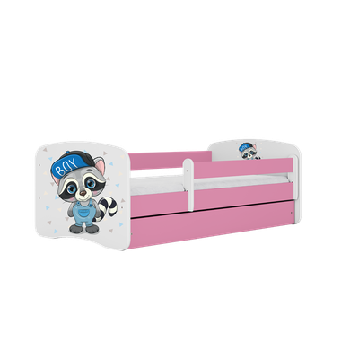 Kocot Kids, Babydreams, łóżko z szufladą i materacem, różowe, szop, 80-160 cm