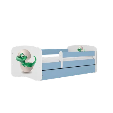 Kocot Kids, Babydreams, łóżko z szufladą, niebieskie, mały dino, 70-140 cm