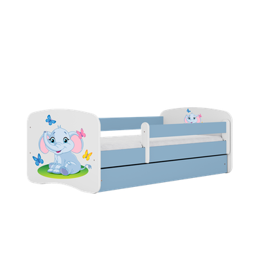 Kocot Kids, Babydreams, łóżko z szufladą, niebieskie, słonik, 80-180 cm
