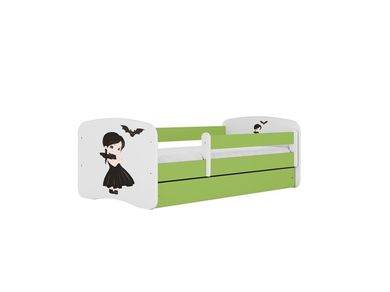Kocot Kids, Babydreams, łóżko z szufladą, zielone, magiczna uczennica, 70-140 cm