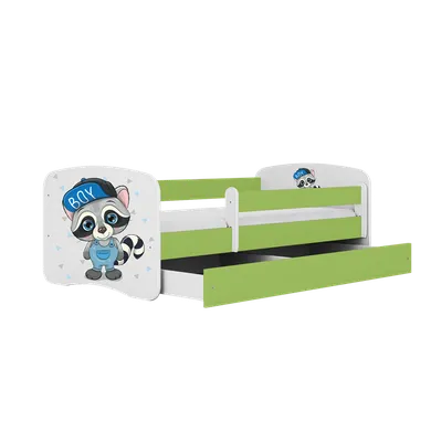 Kocot Kids, Babydreams, łóżko z szufladą, zielone, szop, 70-140 cm