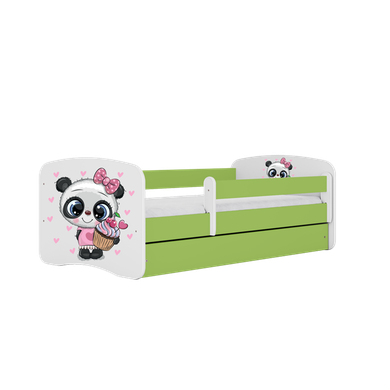 Kocot Kids, Babydreams, łóżko, zielone, panda z babeczką, 80-160 cm