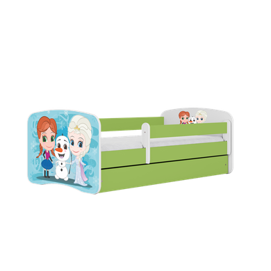 Kocot Kids, Babydreams, łóżko, zielone, zimowe księżniczki, 80-160 cm