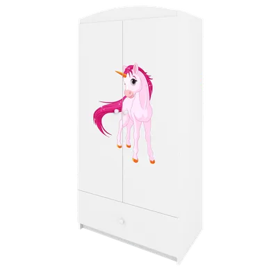 Kocot Kids, Babydreams, szafa, biała, jednorożec, 181.2-52-90 cm