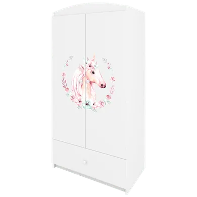 Kocot Kids, Babydreams, szafa, biała, konik, 181.2-52-90 cm