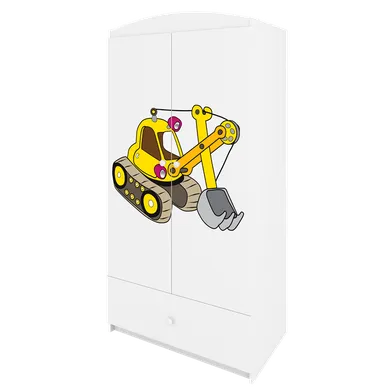 Kocot Kids, Babydreams, szafa, biała, koparka, 181.2-52-90 cm