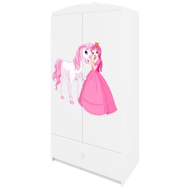 Kocot Kids, Babydreams, szafa, biała, księżniczka konik, 181.2-52-90 cm