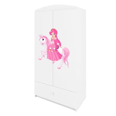 Kocot Kids, Babydreams, szafa, biała, księżniczka na koniku, 181.2-52-90 cm