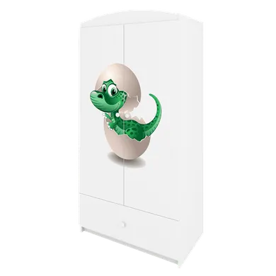 Kocot Kids, Babydreams, szafa, biała, mały dino, 181.2-52-90 cm