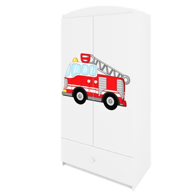 Kocot Kids, Babydreams, szafa, biała, straż pożarna, 181.2-52-90 cm
