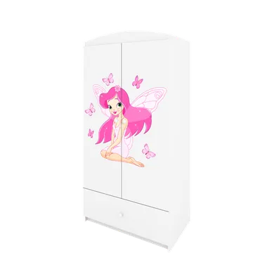 Kocot Kids, Babydreams, szafa, biała, wróżka z motylkami, 181.2-52-90 cm