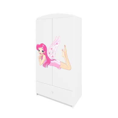 Kocot Kids, Babydreams, szafa, biała, wróżka ze skrzydełkami, 181.2-52-90 cm