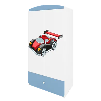 Kocot Kids, Babydreams, szafa, niebieska, auto wyścigowe, 181.2-52-90 cm