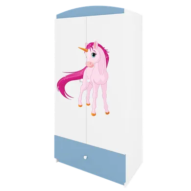 Kocot Kids, Babydreams, szafa, niebieska, jednorożec, 181.2-52-90 cm