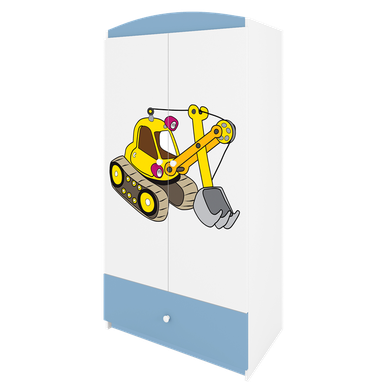 Kocot Kids, Babydreams, szafa, niebieska, koparka, 181.2-52-90 cm