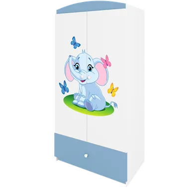 Kocot Kids, Babydreams, szafa, niebieska, słonik, 181.2-52-90 cm