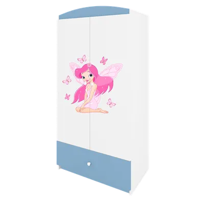 Kocot Kids, Babydreams, szafa, niebieska, wróżka z motylkami, 181.2-52-90 cm