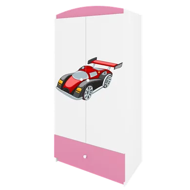 Kocot Kids, Babydreams, szafa, różowa, auto wyścigowe, 181.2-52-90 cm