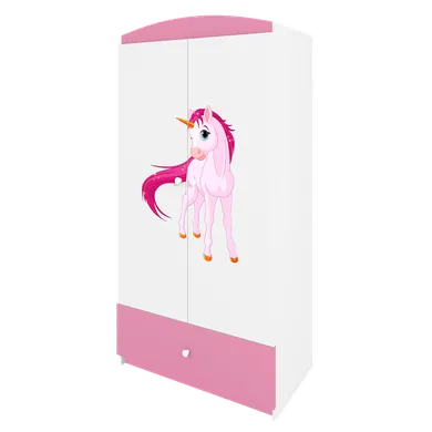 Kocot Kids, Babydreams, szafa, różowa, jednorożec, 181.2-52-90 cm