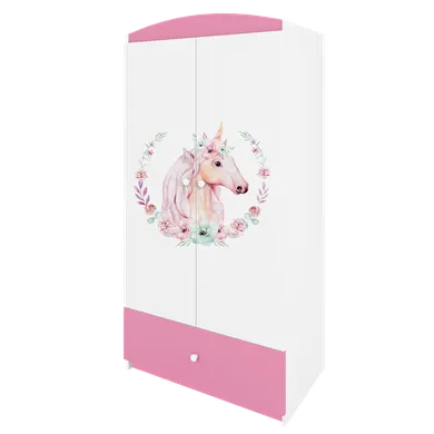 Kocot Kids, Babydreams, szafa, różowa, konik, 181.2-52-90 cm