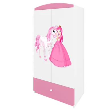 Kocot Kids, Babydreams, szafa, różowa, księżniczka konik, 181.2-52-90 cm