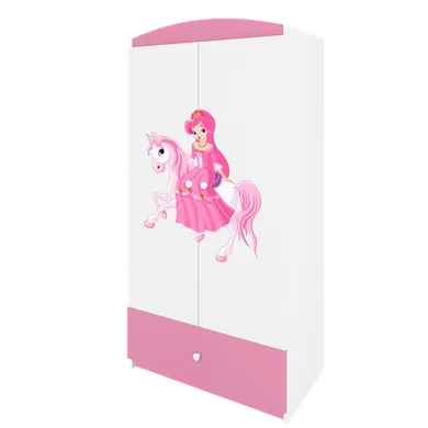 Kocot Kids, Babydreams, szafa, różowa, księżniczka na koniku, 181.2-52-90 cm
